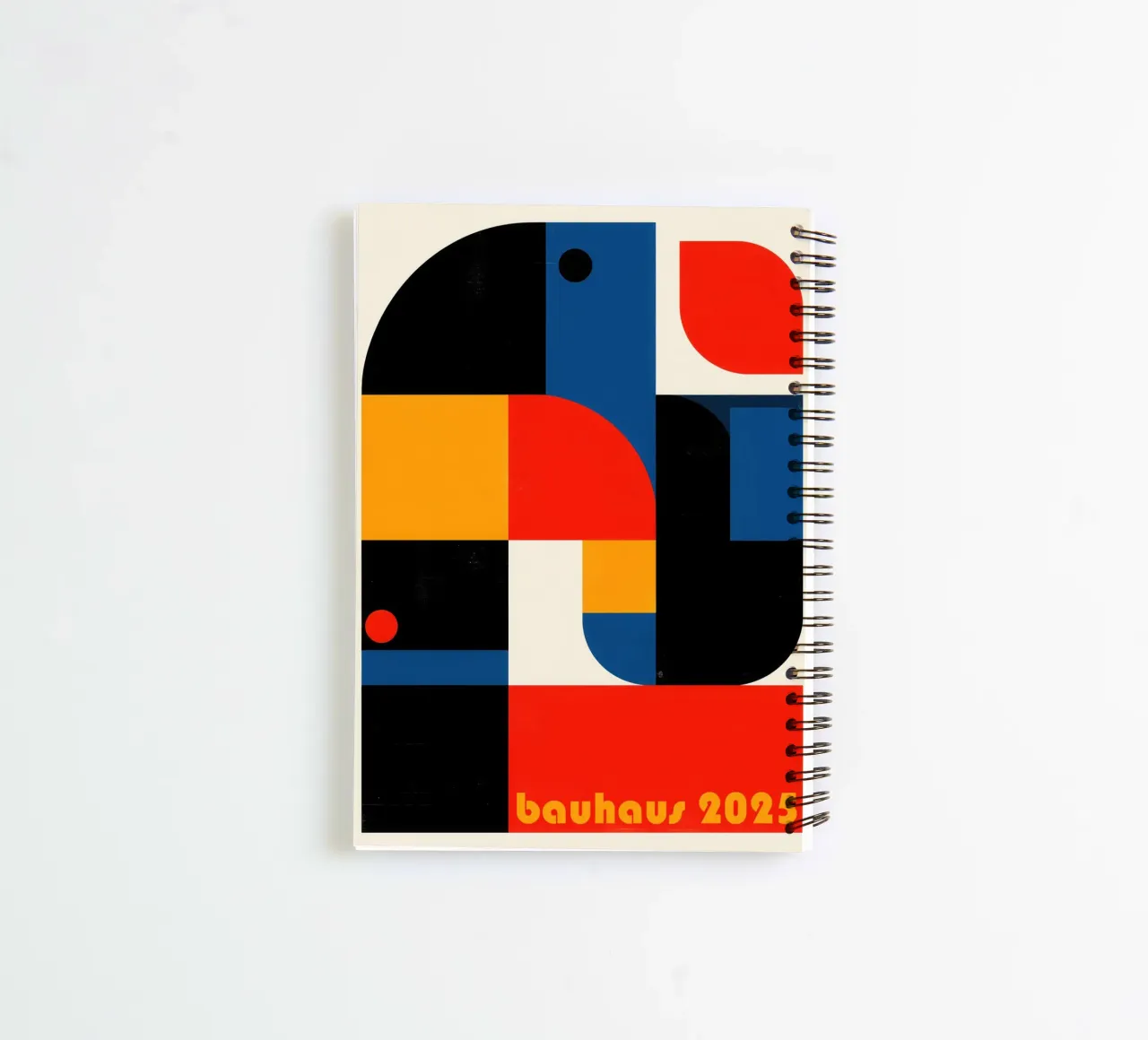 Bauhaus 2025 | Constructivist geometry spiral notebook by Autofocus