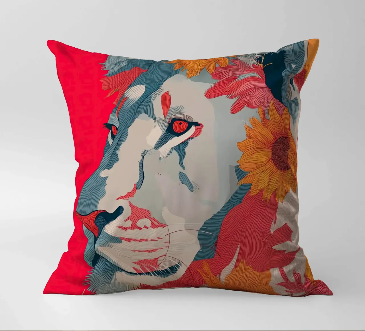 Lion in the Sun cuscino da Luca