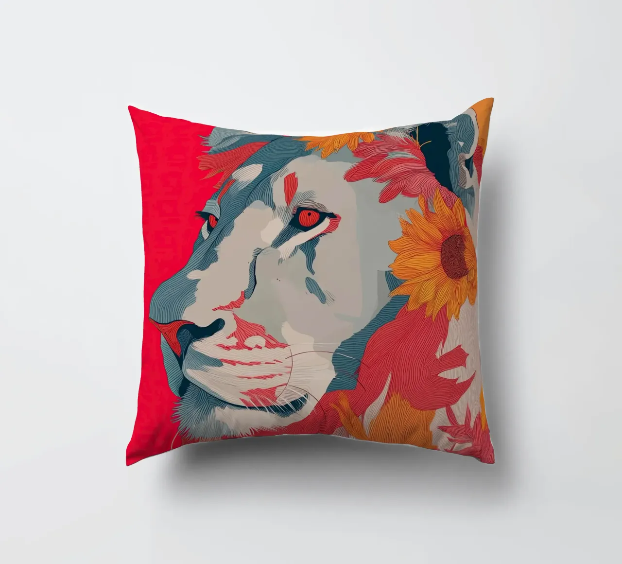 Lion in the Sun cuscino da Luca
