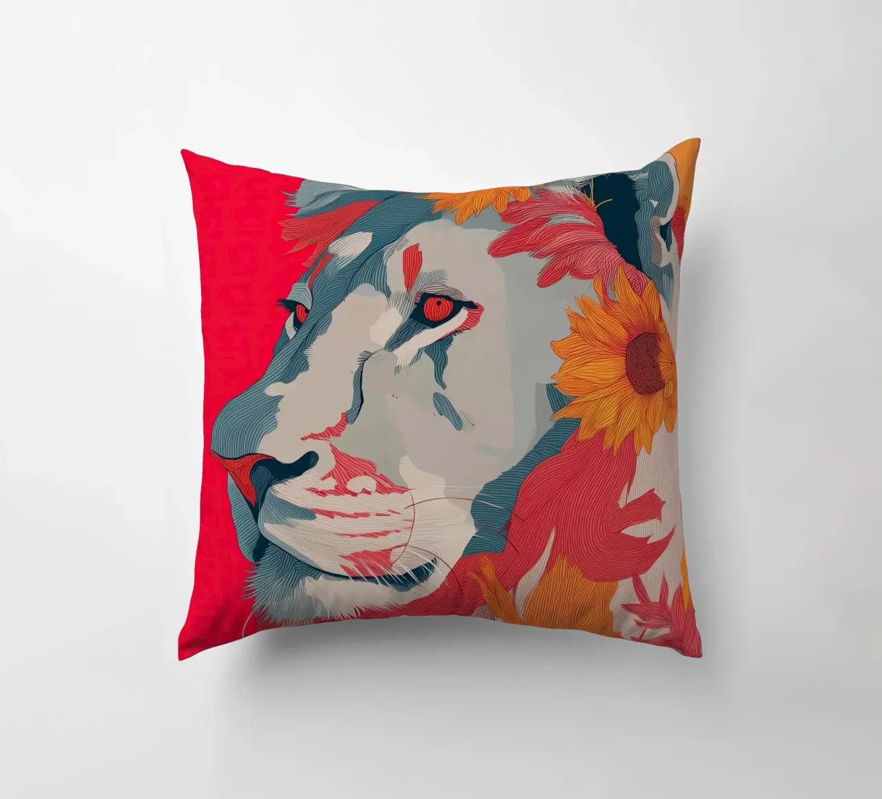 Lion in the Sun cuscino da Luca