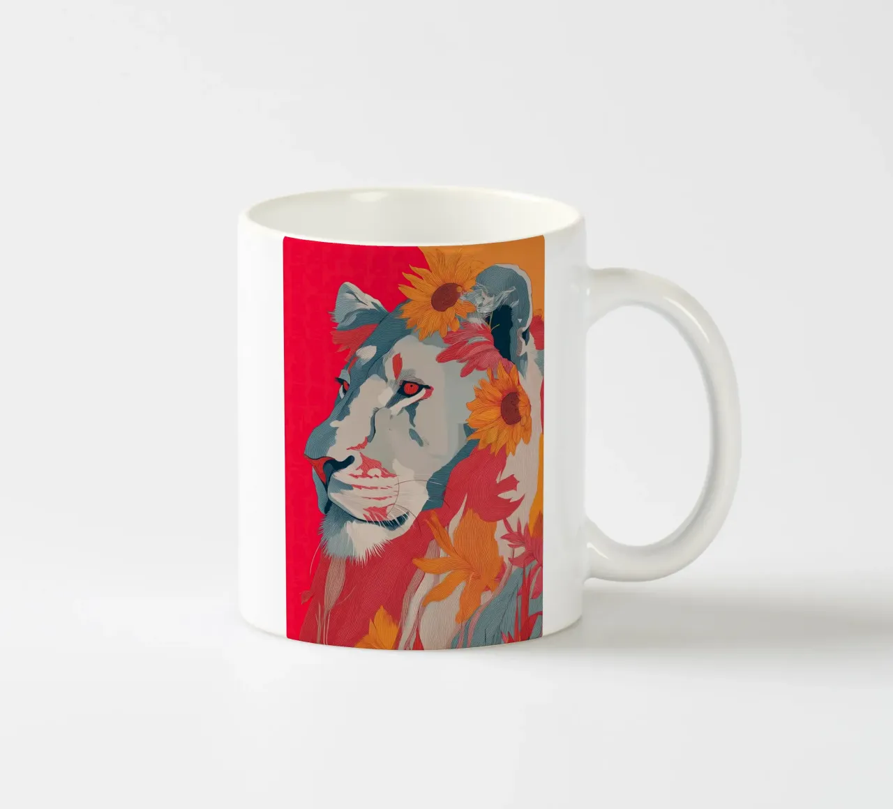 Lion in the Sun tazza in ceramica da Luca