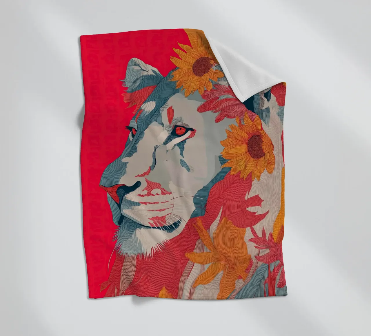 Lion in the Sun coperta in pile da Luca