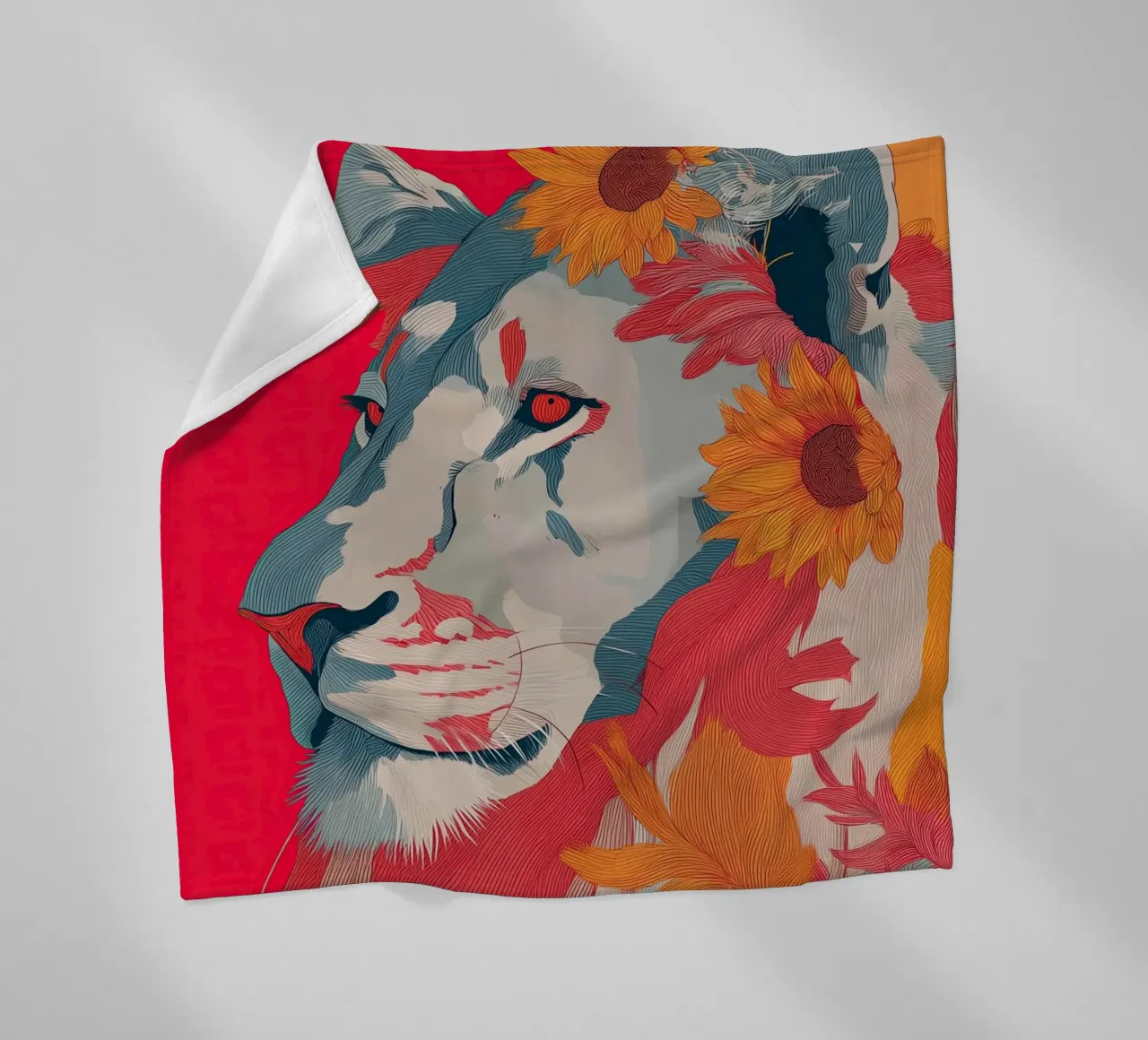 Lion in the Sun coperta in pile da Luca