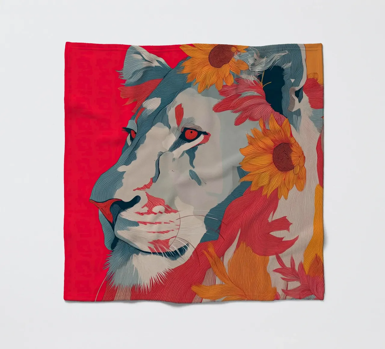 Lion in the Sun coperta in pile da Luca
