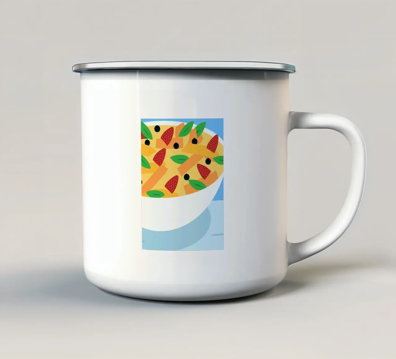 Insalatiera di frutta tazza in smalto da OFFICIAL FRUIT & VEGETABLES