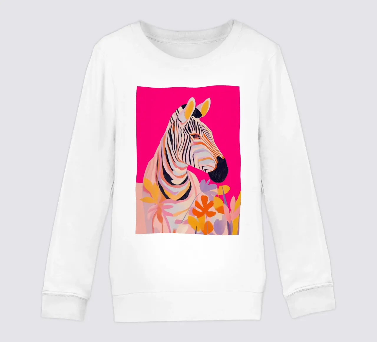 Electric Bloom - Zebra in Magenta felpa bambino da Luca