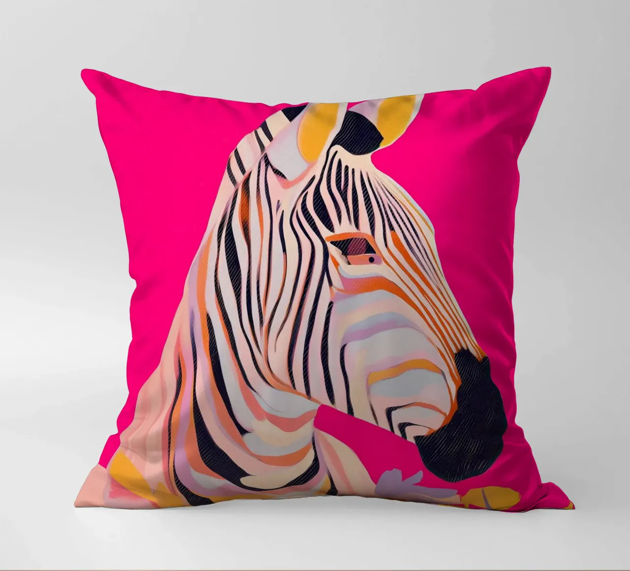 Electric Bloom - Zebra in Magenta cuscino da Luca