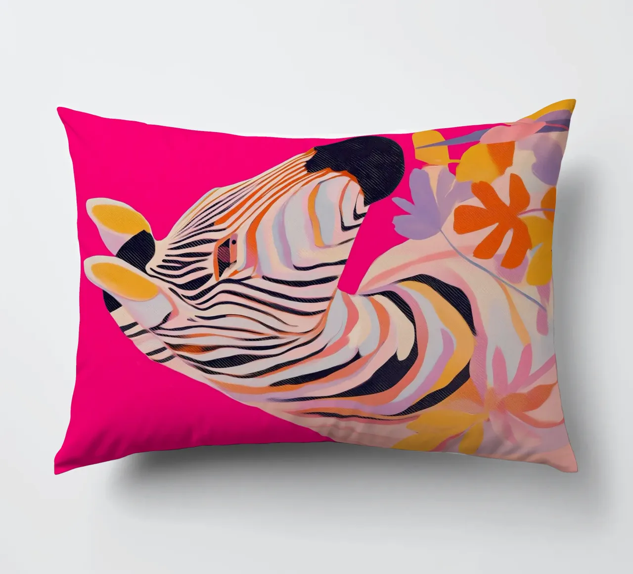 Electric Bloom - Zebra in Magenta cuscino da Luca