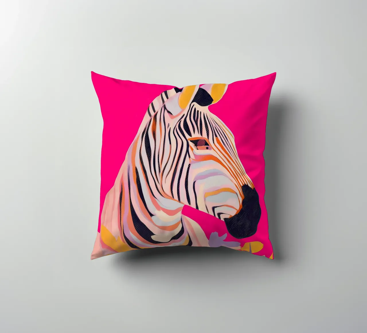 Electric Bloom - Zebra in Magenta cuscino da Luca