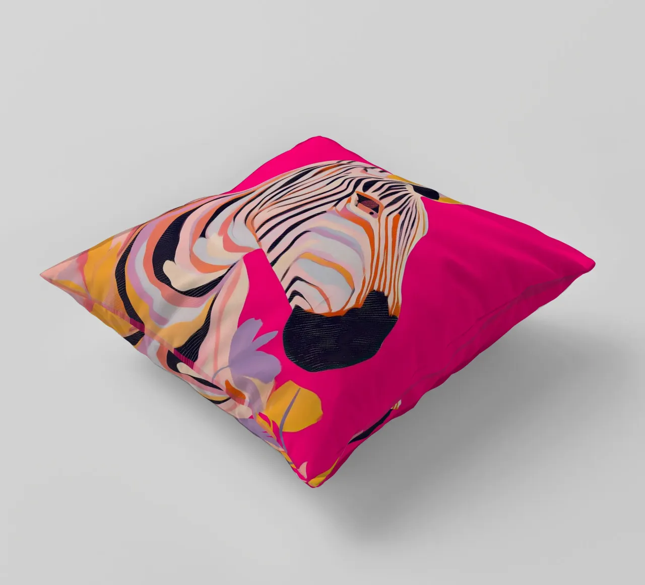 Electric Bloom - Zebra in Magenta cuscino da Luca