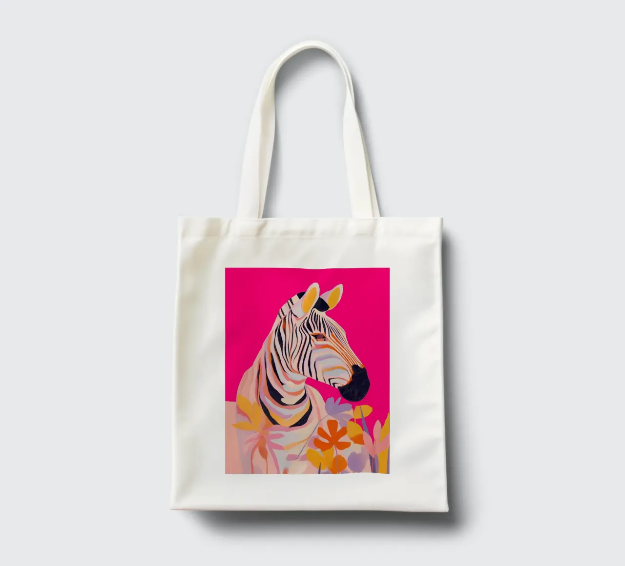 Electric Bloom - Zebra in Magenta borsa in juta da Luca