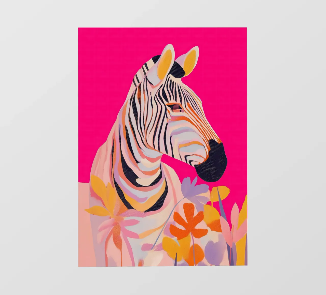 Electric Bloom - Zebra in Magenta telo in pvc da Luca