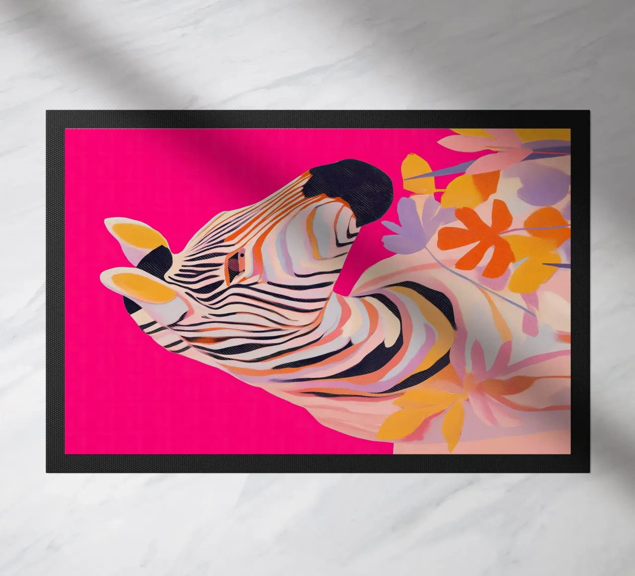 Electric Bloom - Zebra in Magenta zerbino da Luca