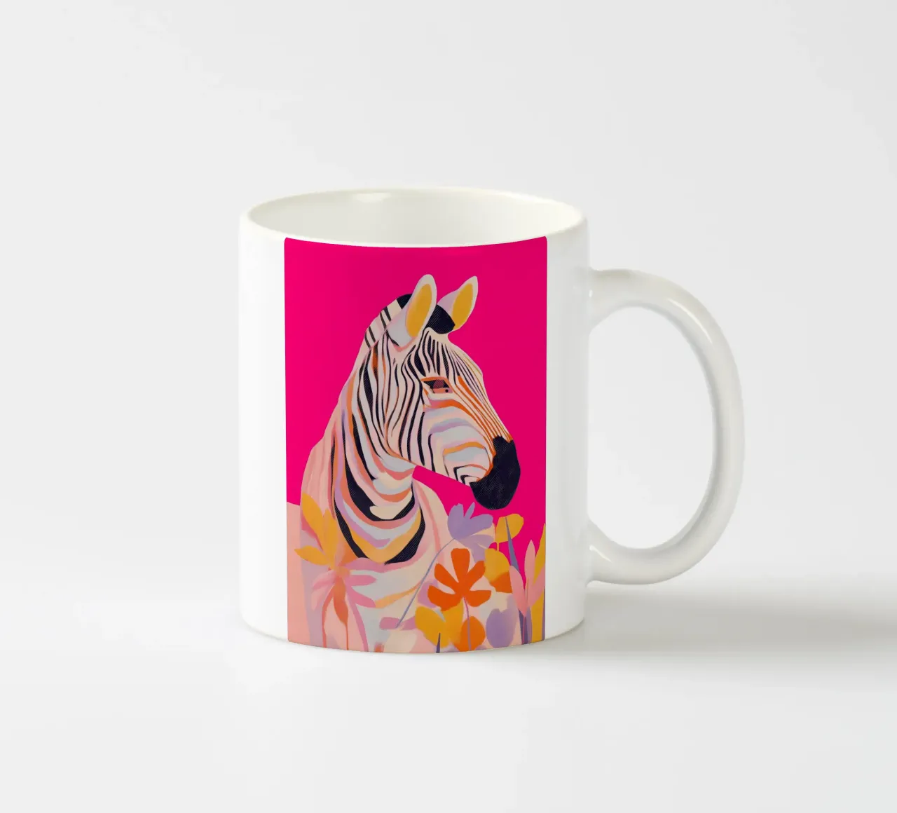Electric Bloom - Zebra in Magenta tazza in ceramica da Luca