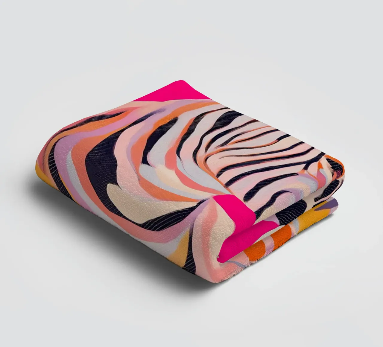 Electric Bloom - Zebra in Magenta asciugamano da bagno da Luca