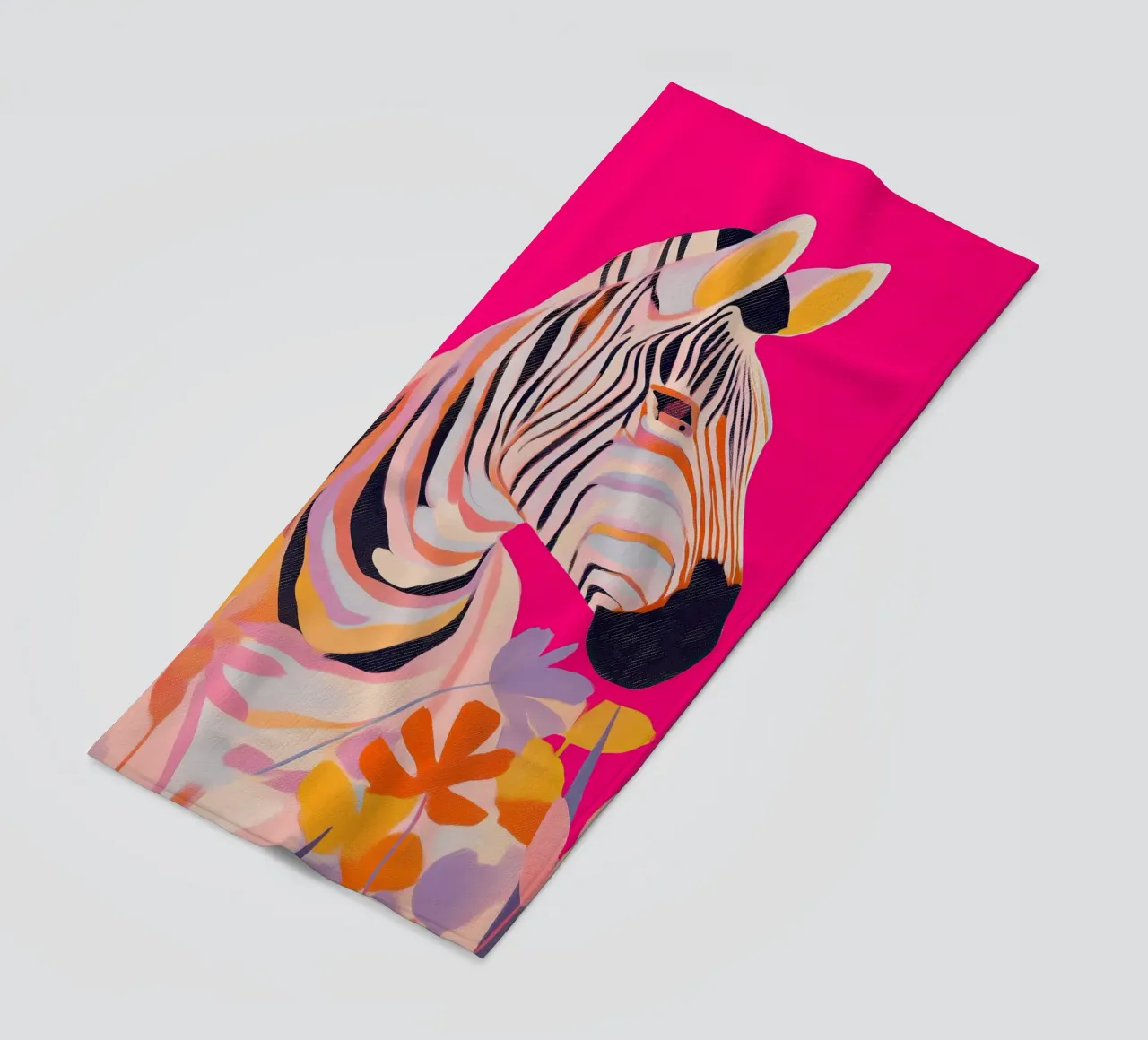 Electric Bloom - Zebra in Magenta telo mare da Luca