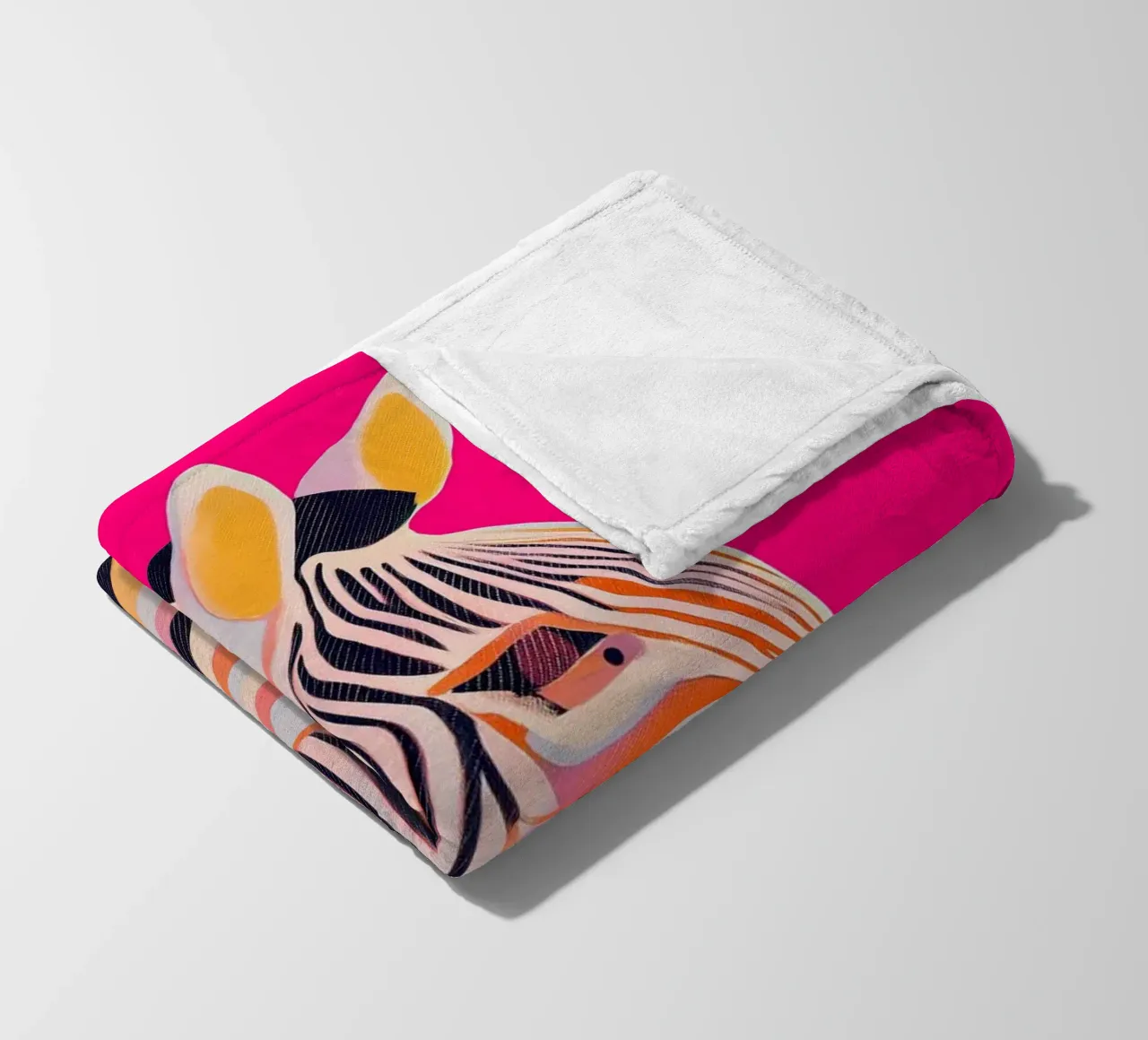 Electric Bloom - Zebra in Magenta coperta in pile da Luca