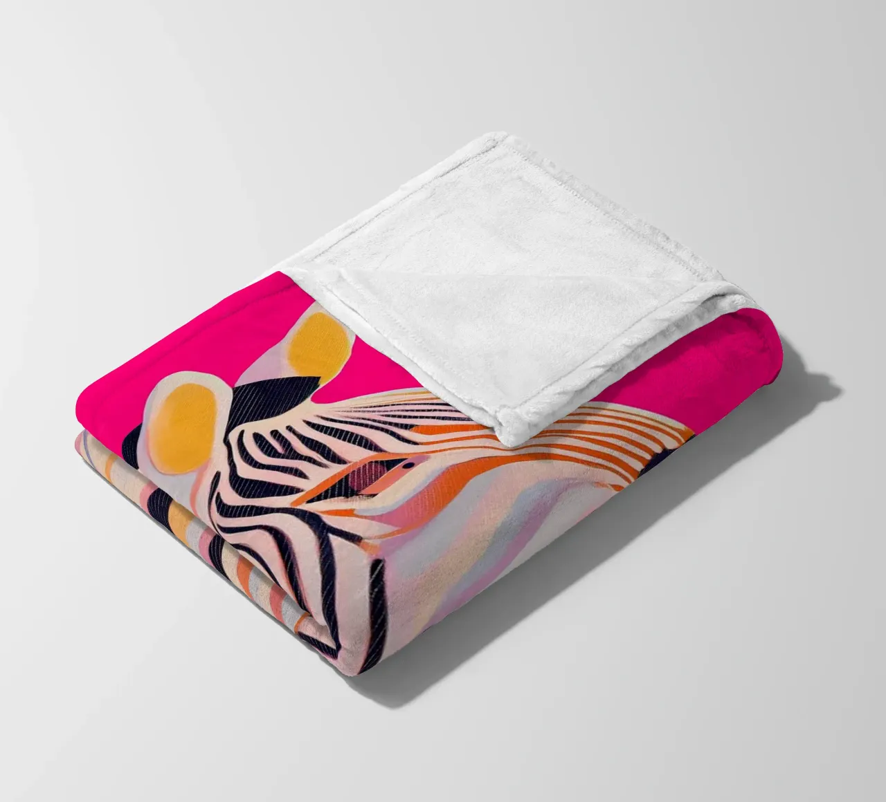 Electric Bloom - Zebra in Magenta coperta in pile da Luca