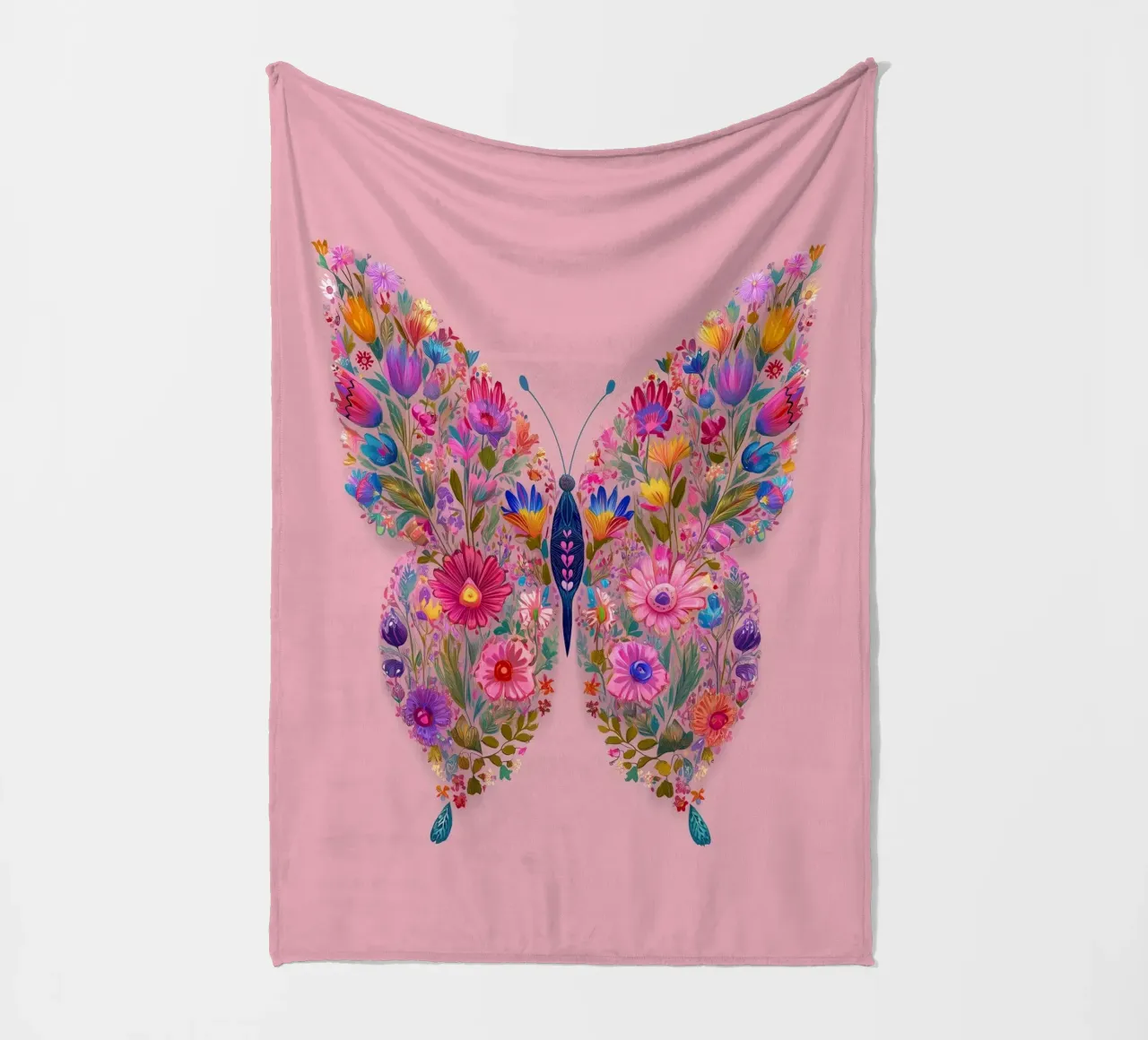 Floral Butterfly of Spring Dreams coperta in pile da Luca