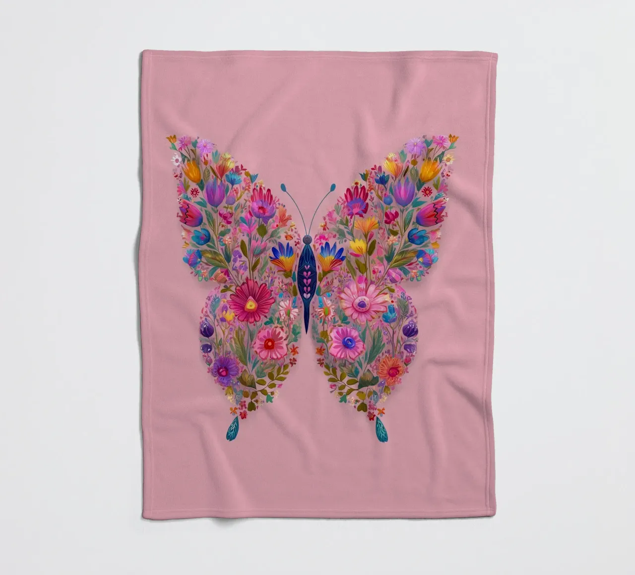 Floral Butterfly of Spring Dreams coperta in pile da Luca