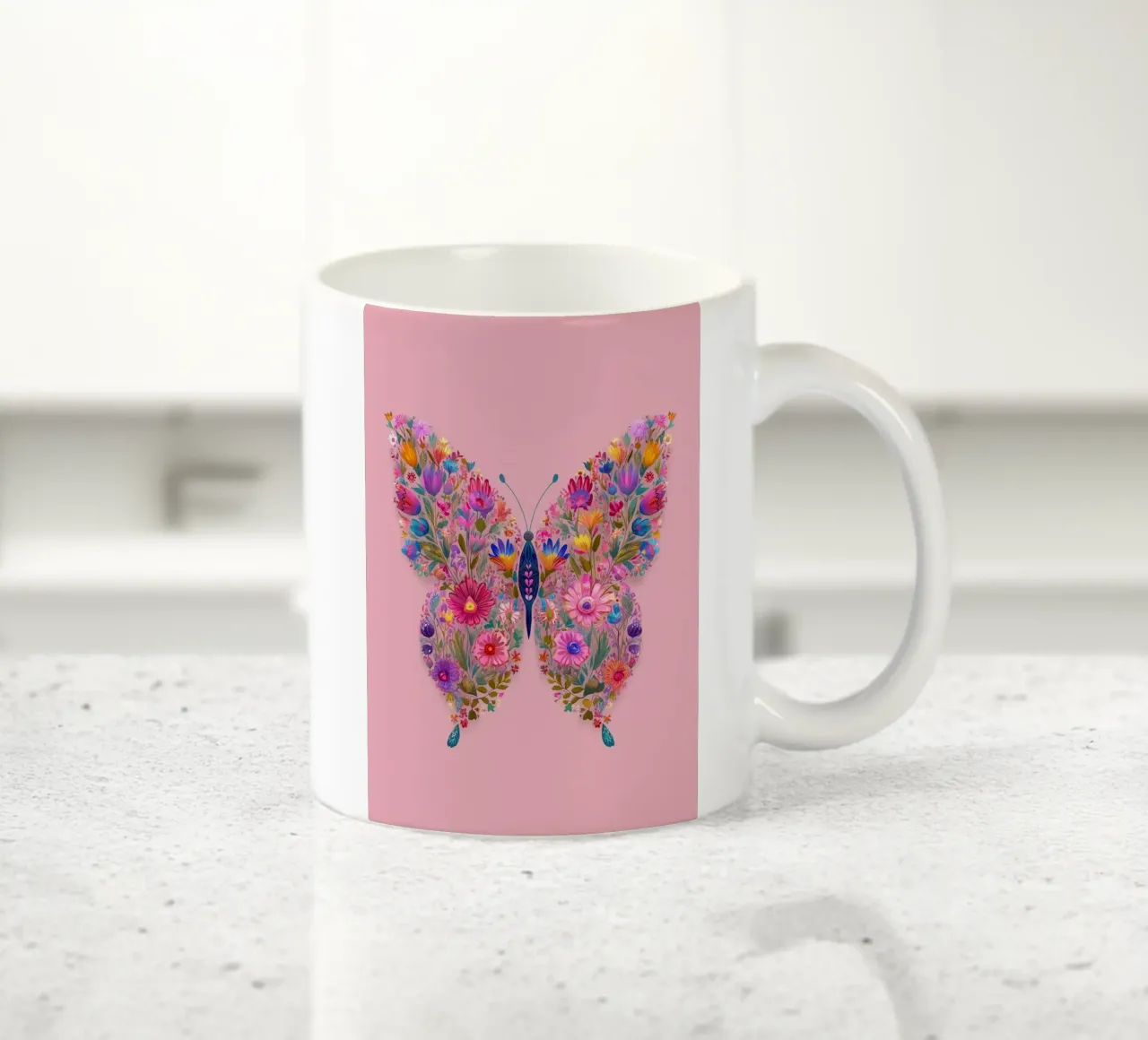 Floral Butterfly of Spring Dreams tazza in ceramica da Luca