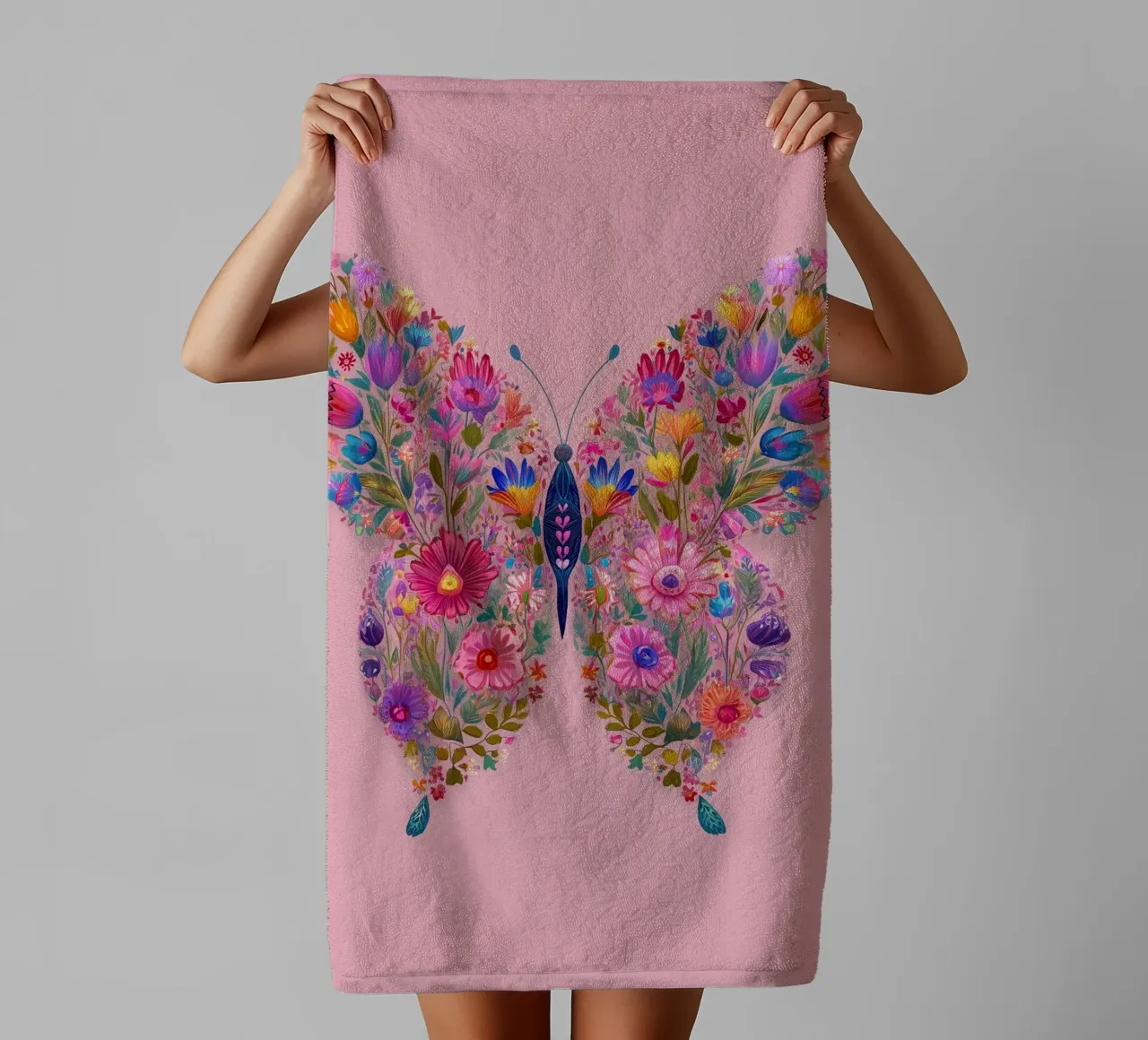 Floral Butterfly of Spring Dreams asciugamano da bagno da Luca