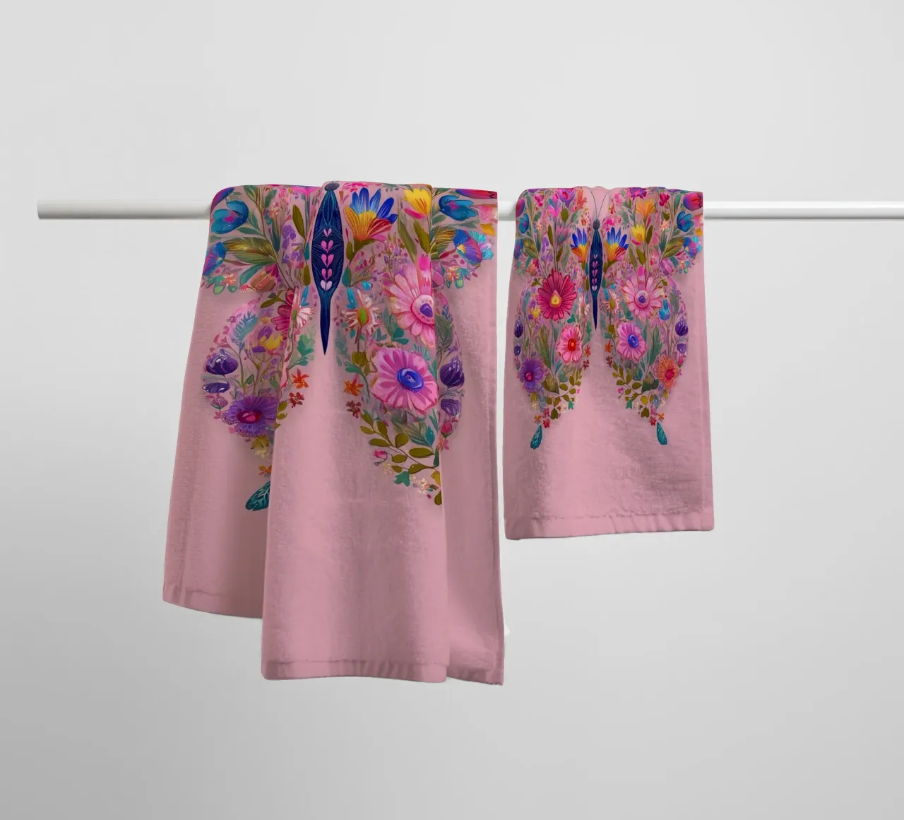 Floral Butterfly of Spring Dreams asciugamano da bagno da Luca