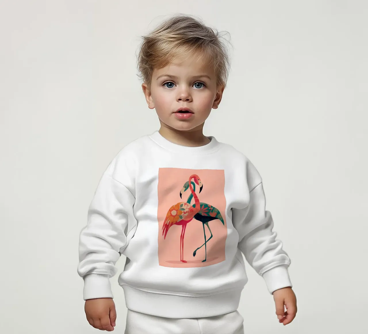 Harmony in Pink - Romantic Flamingo Art felpa neonato da Luca