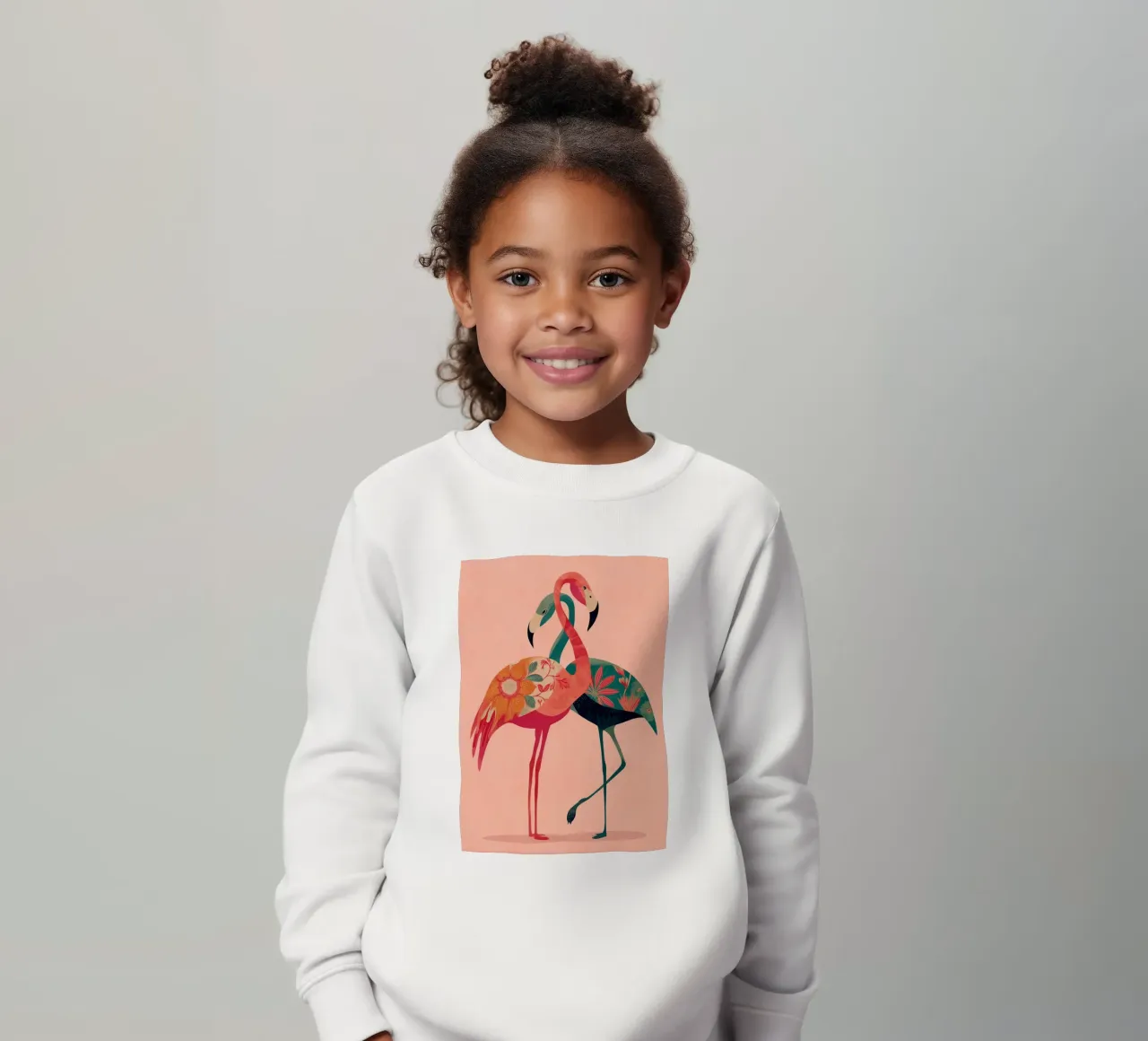 Harmony in Pink - Romantic Flamingo Art felpa bambino da Luca