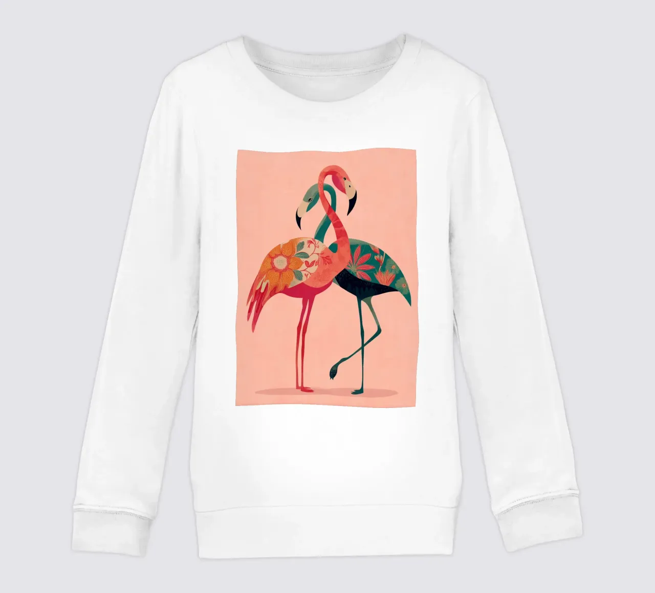 Harmony in Pink - Romantic Flamingo Art felpa bambino da Luca