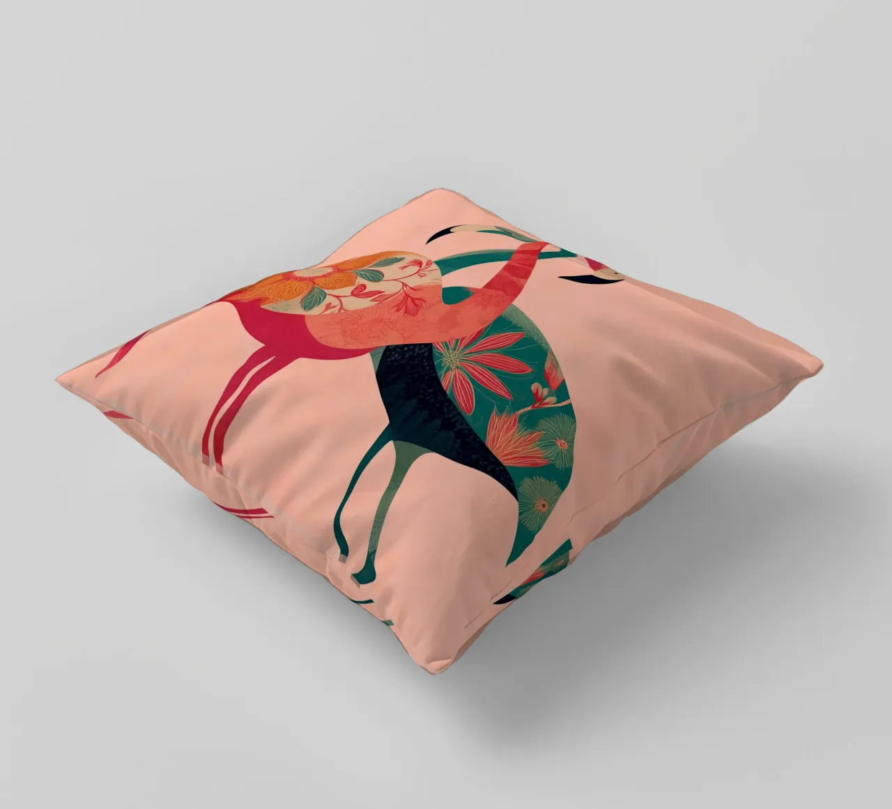 Harmony in Pink - Romantic Flamingo Art cuscino da Luca