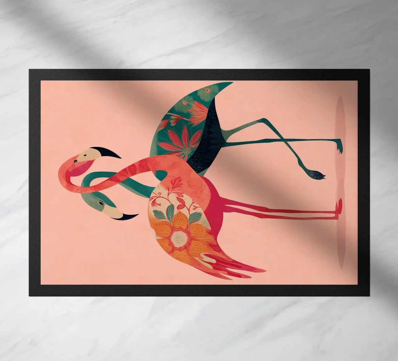 Harmony in Pink - Romantic Flamingo Art zerbino da Luca