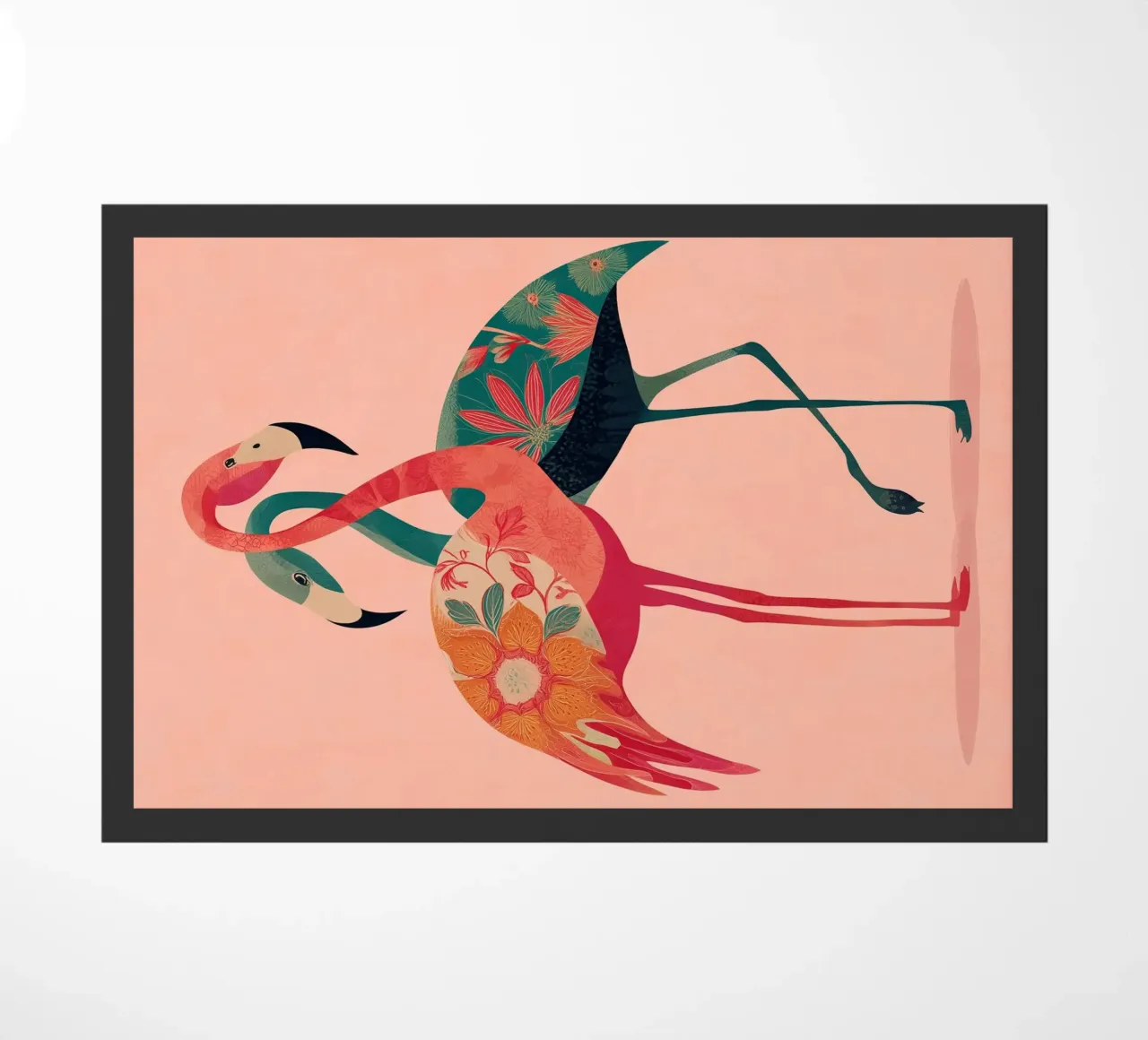 Harmony in Pink - Romantic Flamingo Art zerbino da Luca