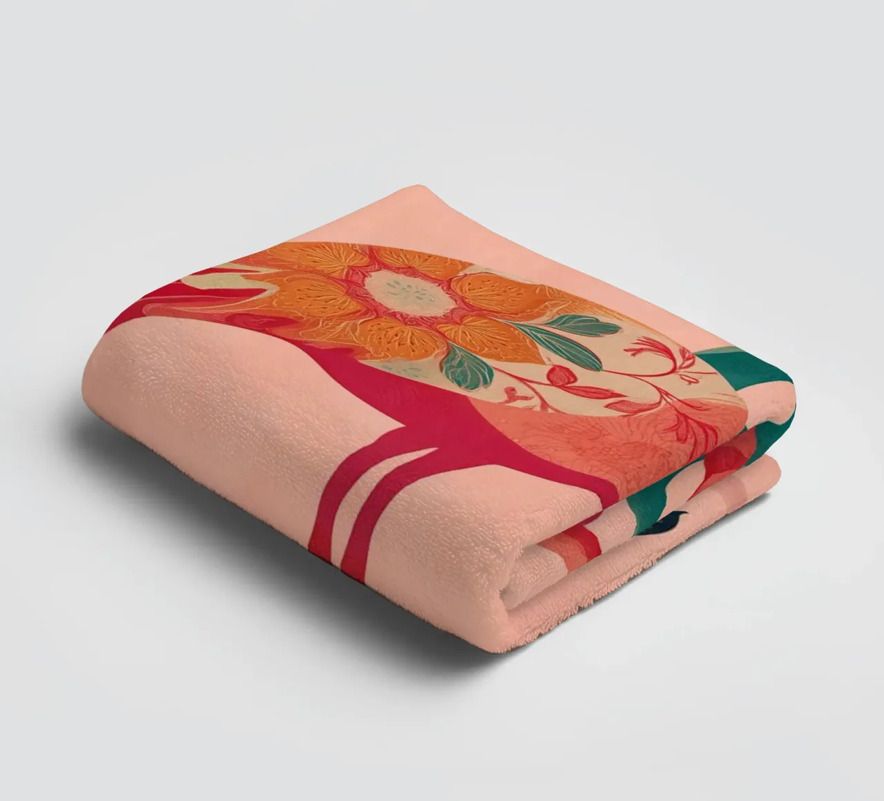 Harmony in Pink - Romantic Flamingo Art asciugamano da bagno da Luca