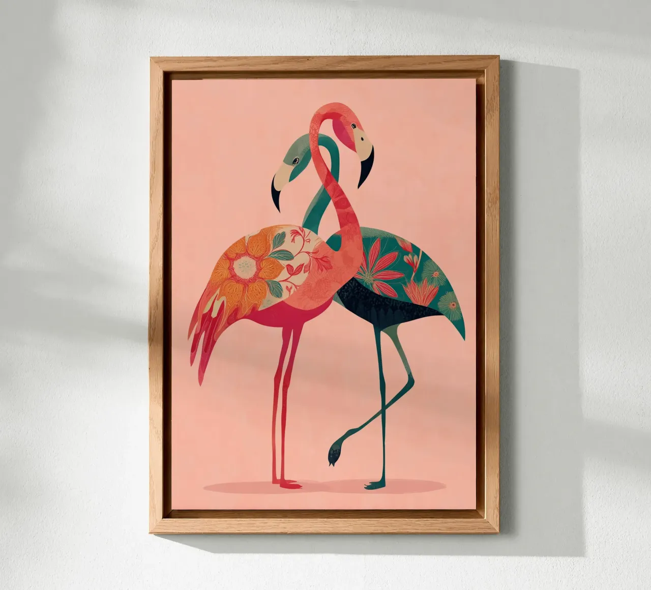 Harmony in Pink - Romantic Flamingo Art alluminio dibond da Luca