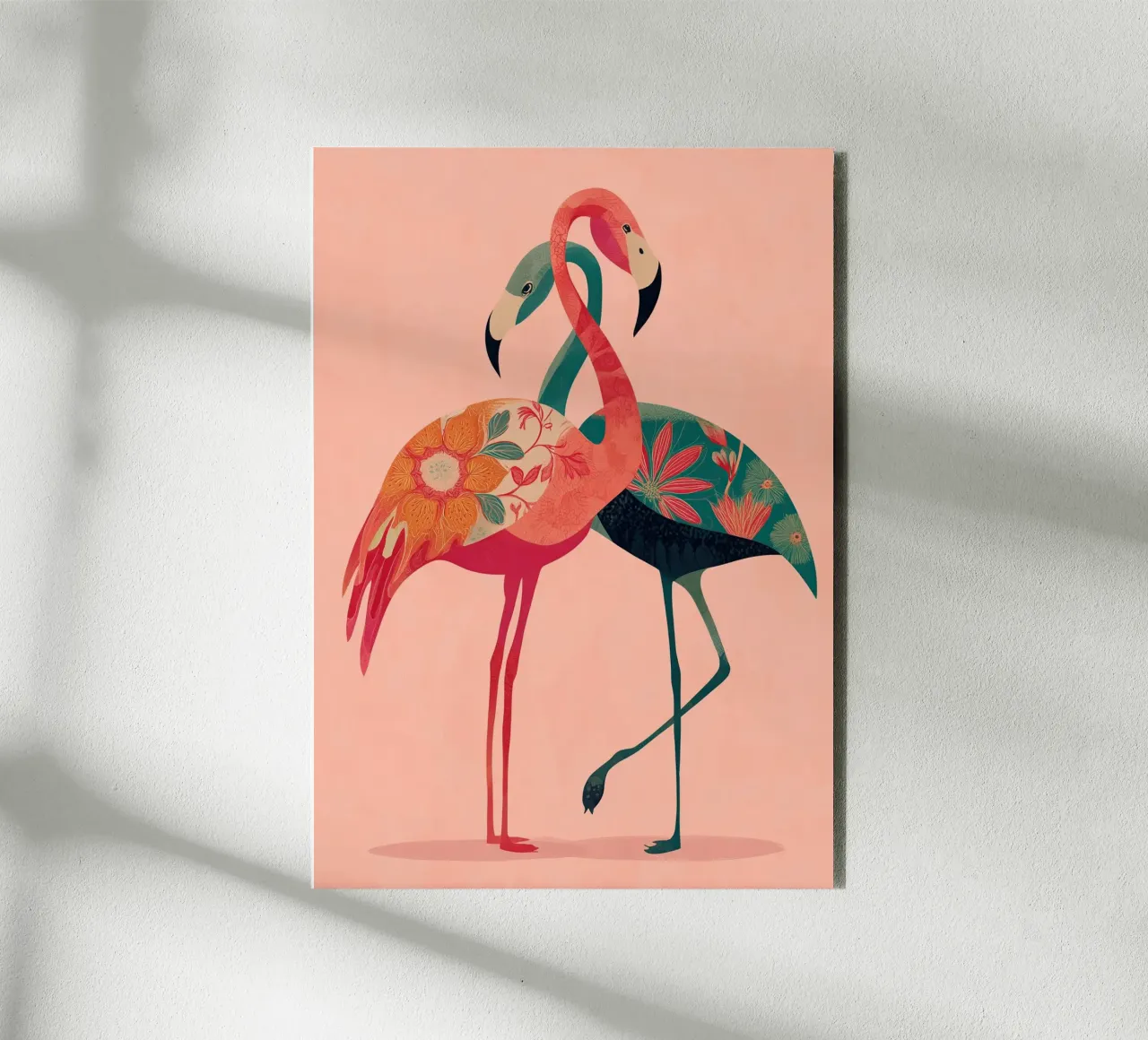 Harmony in Pink - Romantic Flamingo Art alluminio dibond da Luca