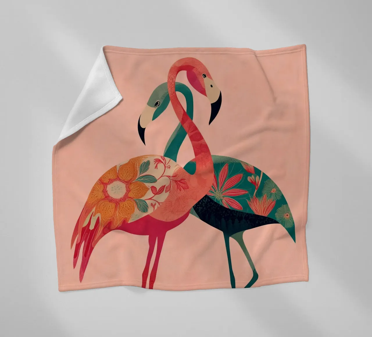 Harmony in Pink - Romantic Flamingo Art coperta in pile da Luca