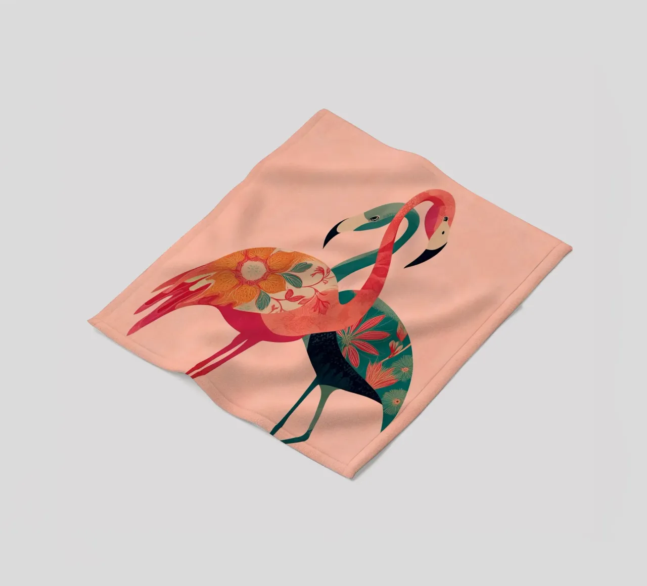 Harmony in Pink - Romantic Flamingo Art coperta in pile da Luca