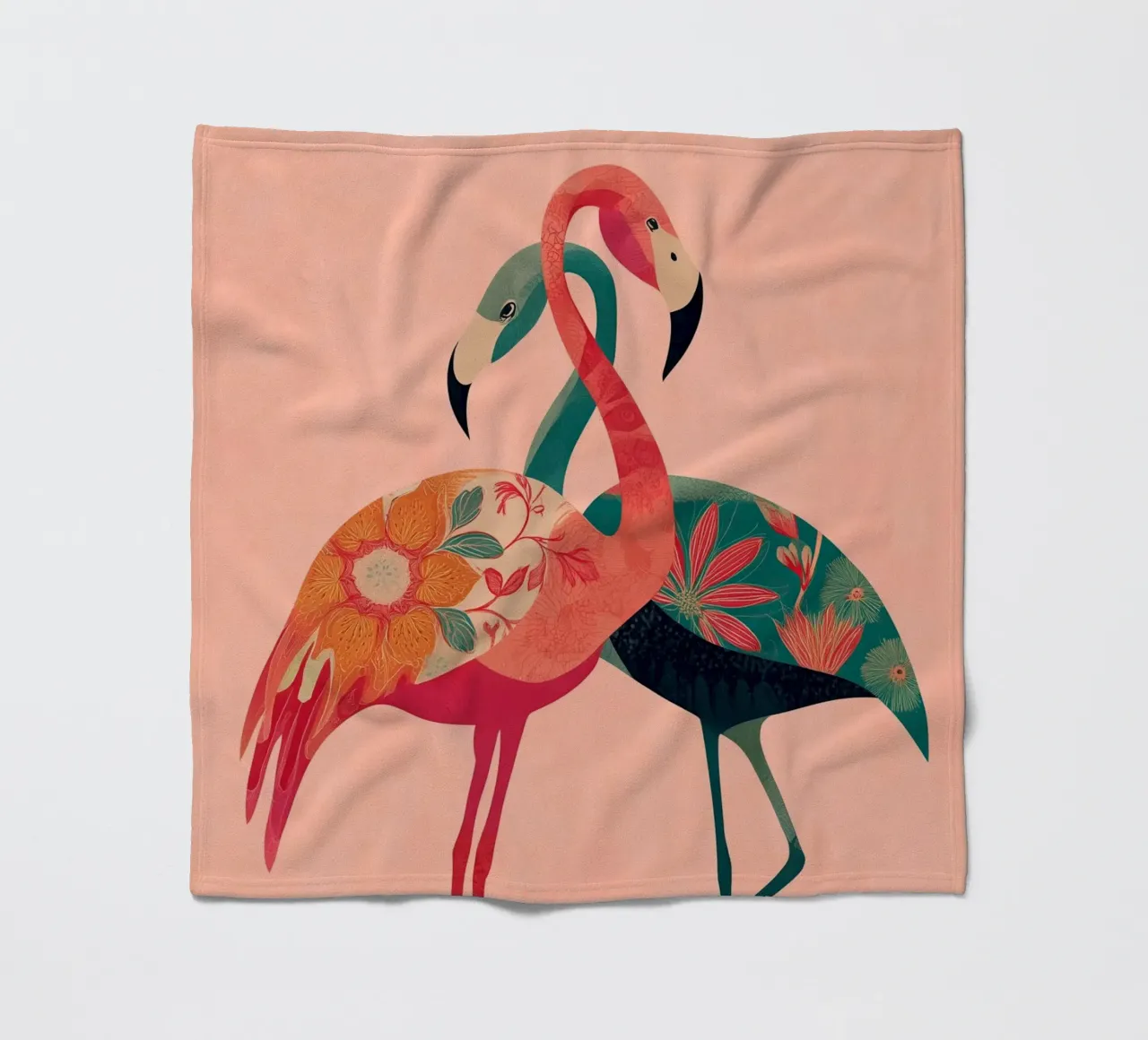 Harmony in Pink - Romantic Flamingo Art coperta in pile da Luca