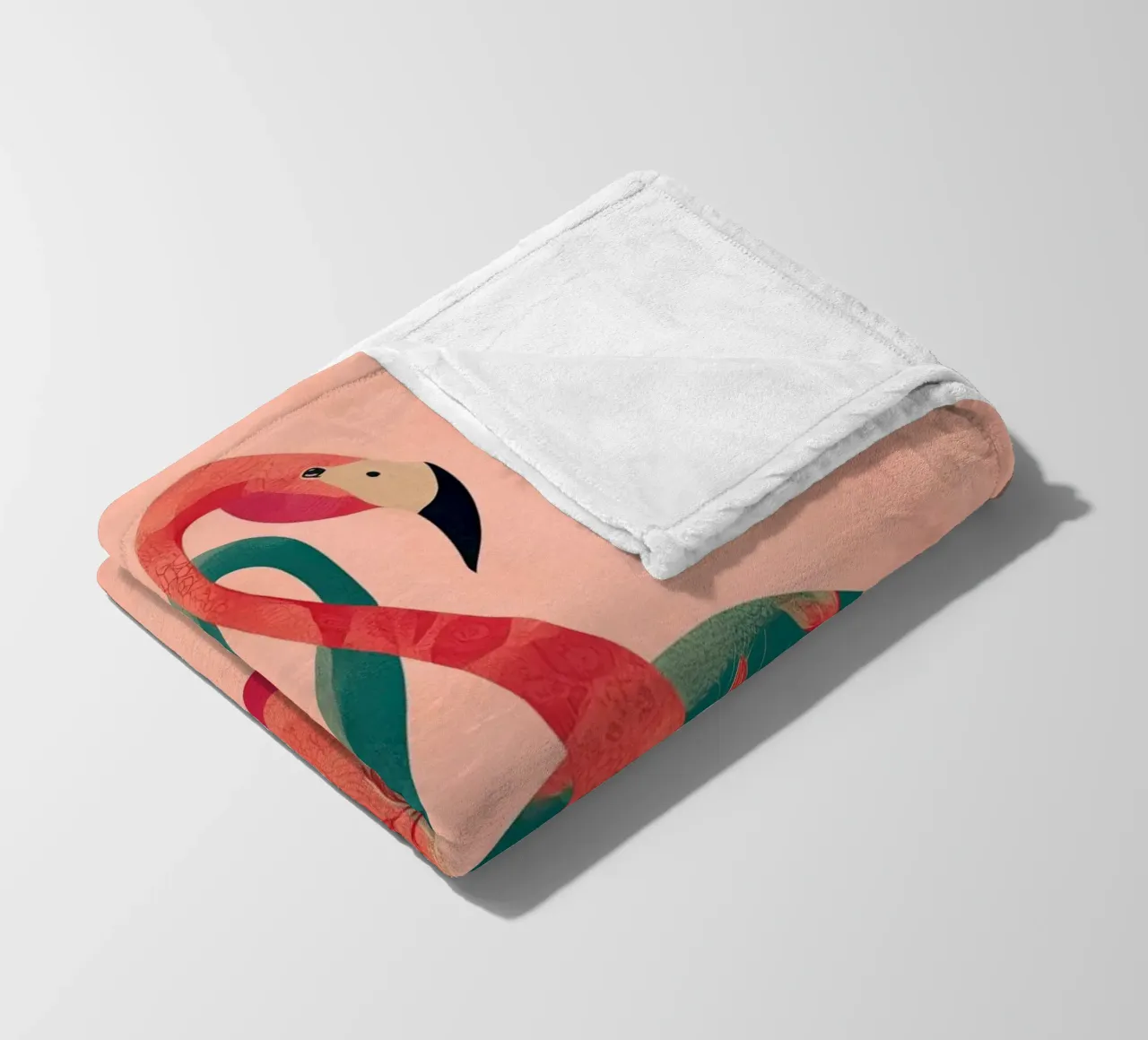 Harmony in Pink - Romantic Flamingo Art coperta in pile da Luca