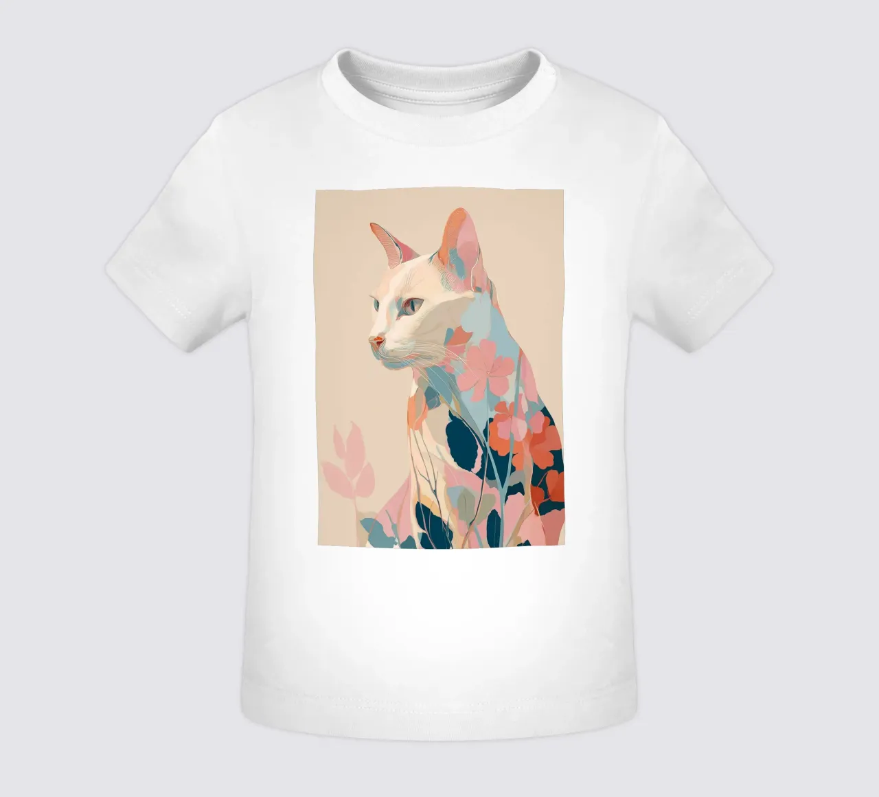 Serene Cat in Bloom maglietta neonato da Luca