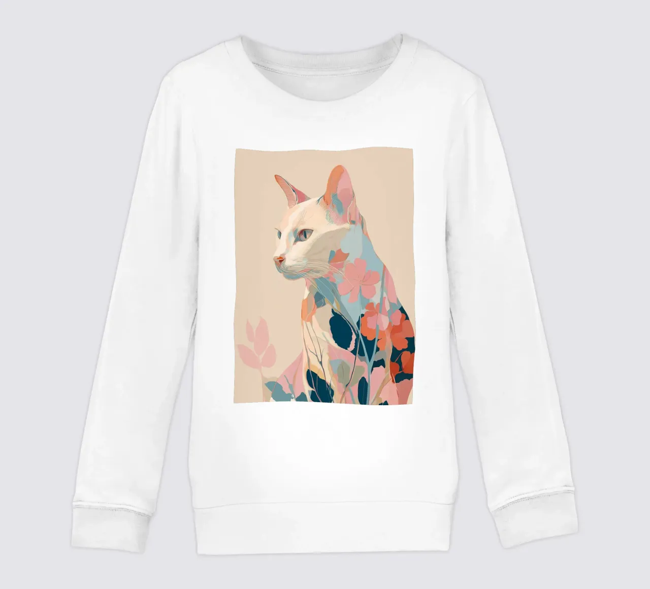 Serene Cat in Bloom felpa bambino da Luca