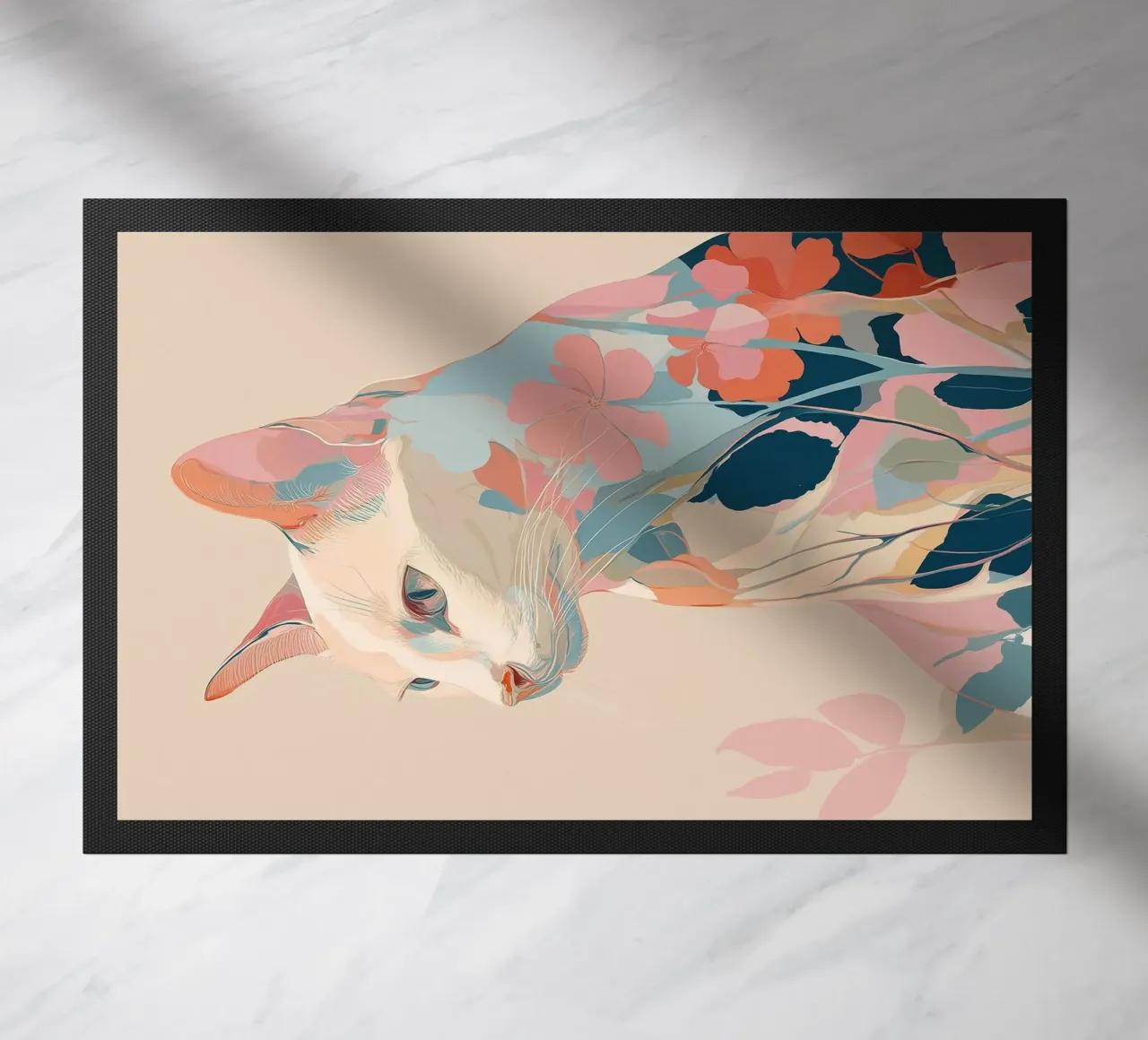 Serene Cat in Bloom zerbino da Luca