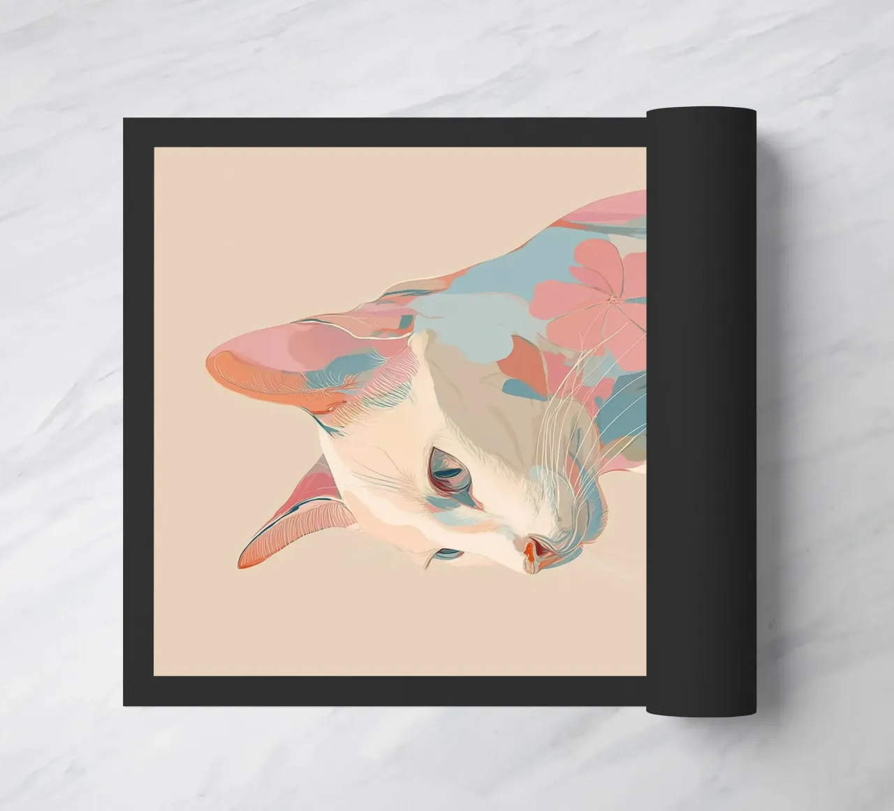 Serene Cat in Bloom zerbino da Luca