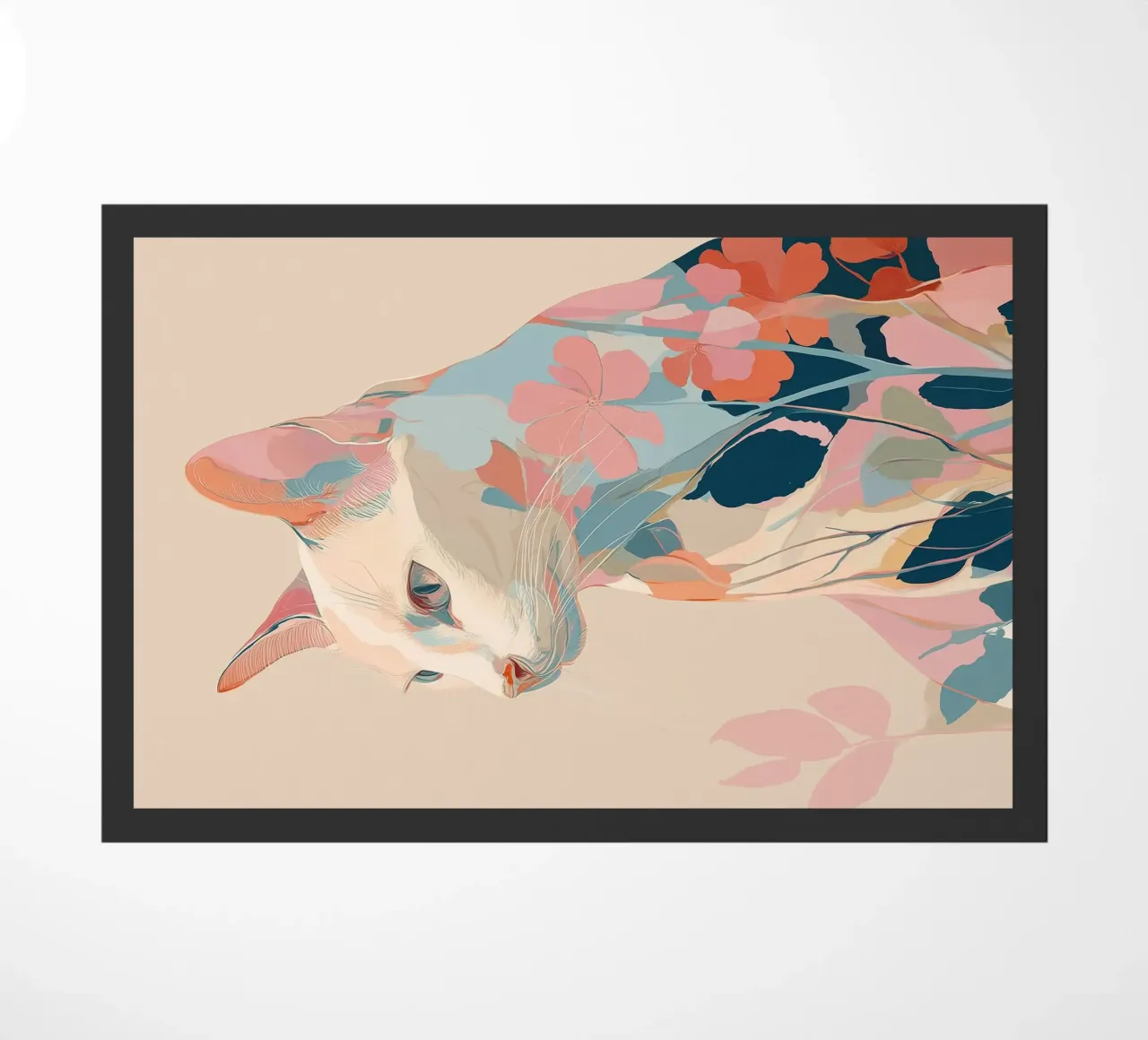 Serene Cat in Bloom zerbino da Luca