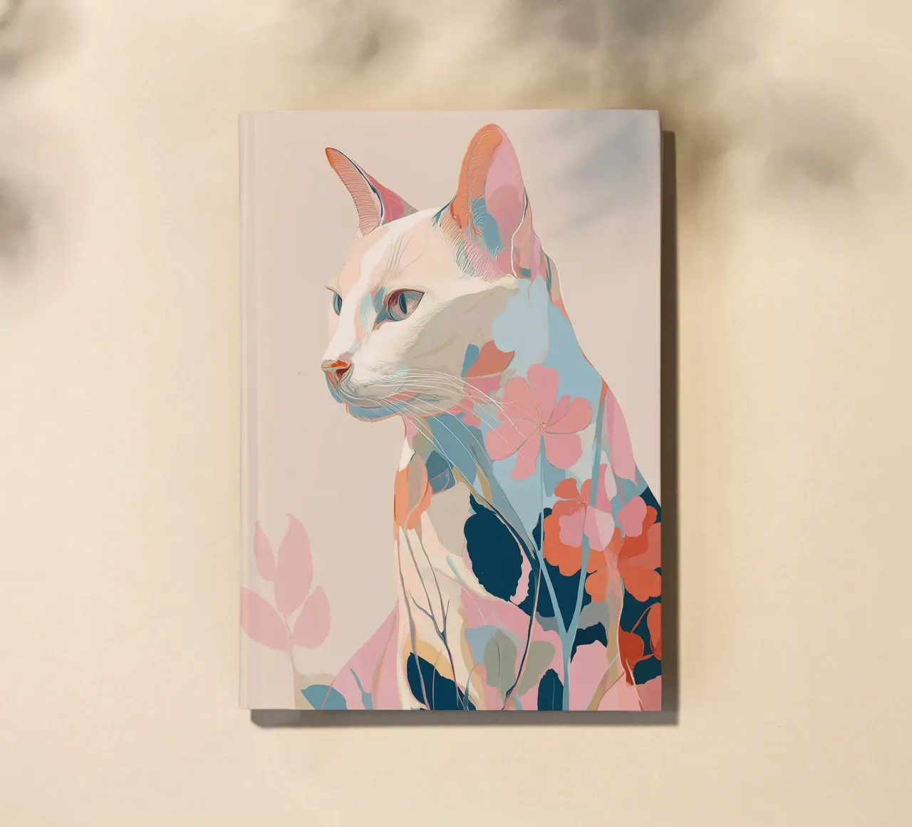 Serene Cat in Bloom notebook by Luca