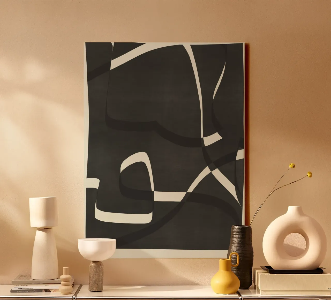 Dynamische Kurven und Linien Leinwand von Life of Pie