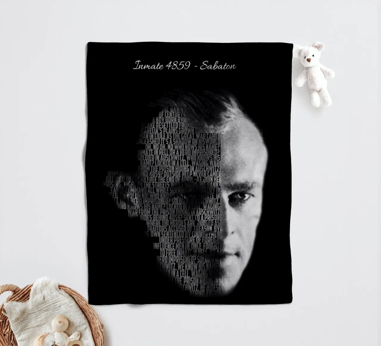Inmate 4859 fleece blanket by Gunawan Rb
