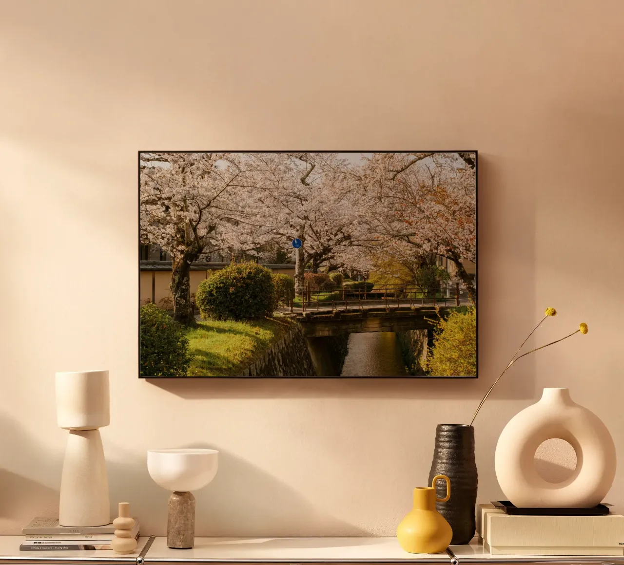 Ponte dei ciliegi in fiore a Kyoto, Giappone alluminio dibond da mbgraphx2