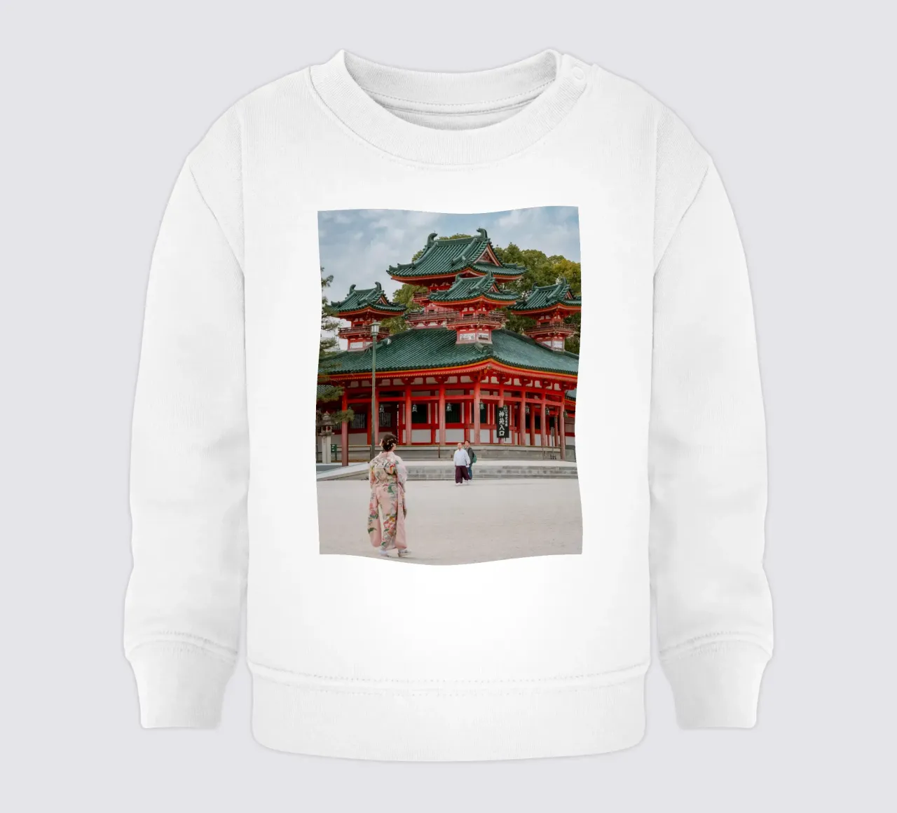 Geisha davanti a un tempio di Kyoto felpa neonato da mbgraphx2